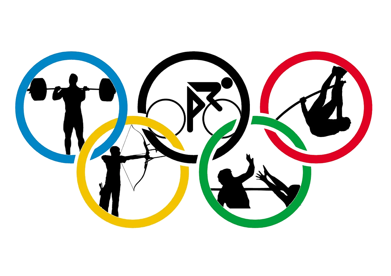Rio's Olympic rings, viewed over the city skyline, symbolizing potential challenges and preparations