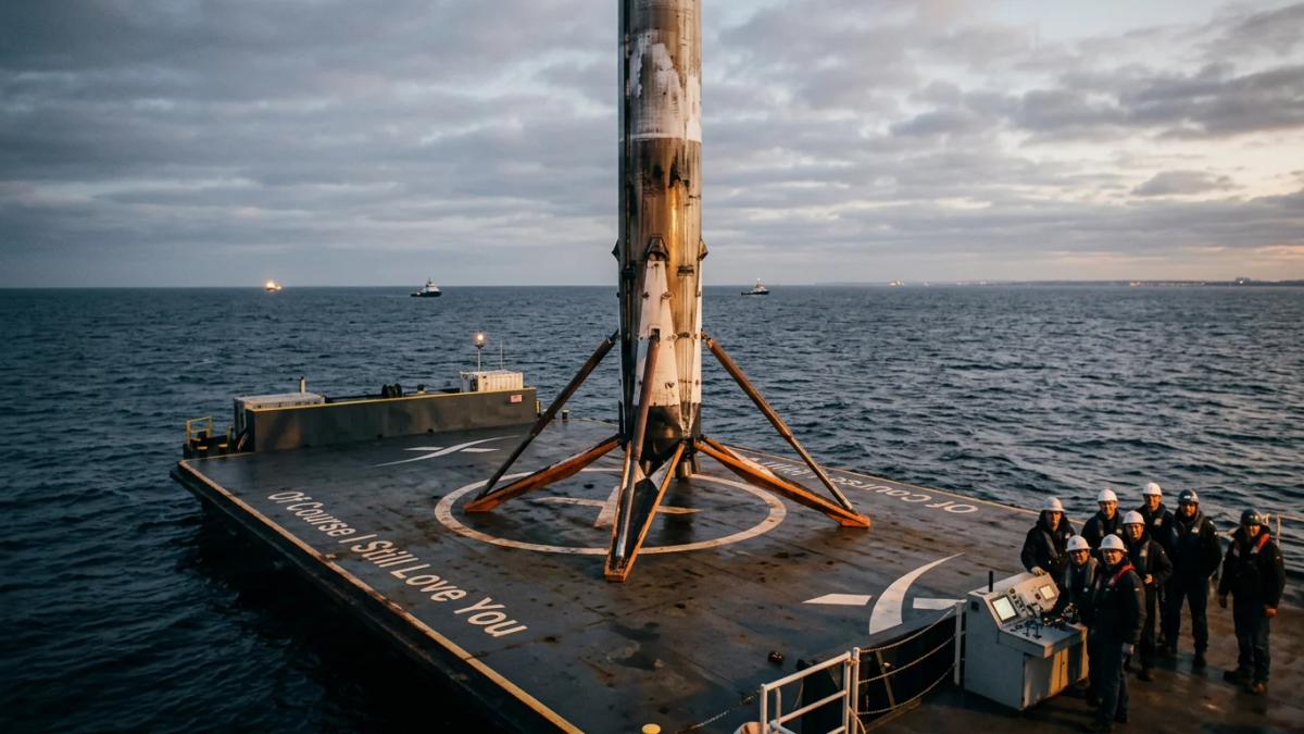 SpaceX Falcon 9 rocket majestically launches, defying gravity to bring rockets home safely