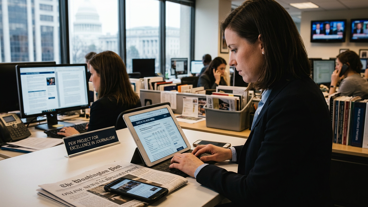 A smartphone and newspaper side-by-side, reflecting the shift in news consumption
