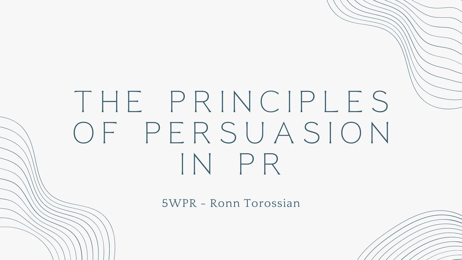 A megaphone projecting words "PR" and "Persuasion" with vibrant colors