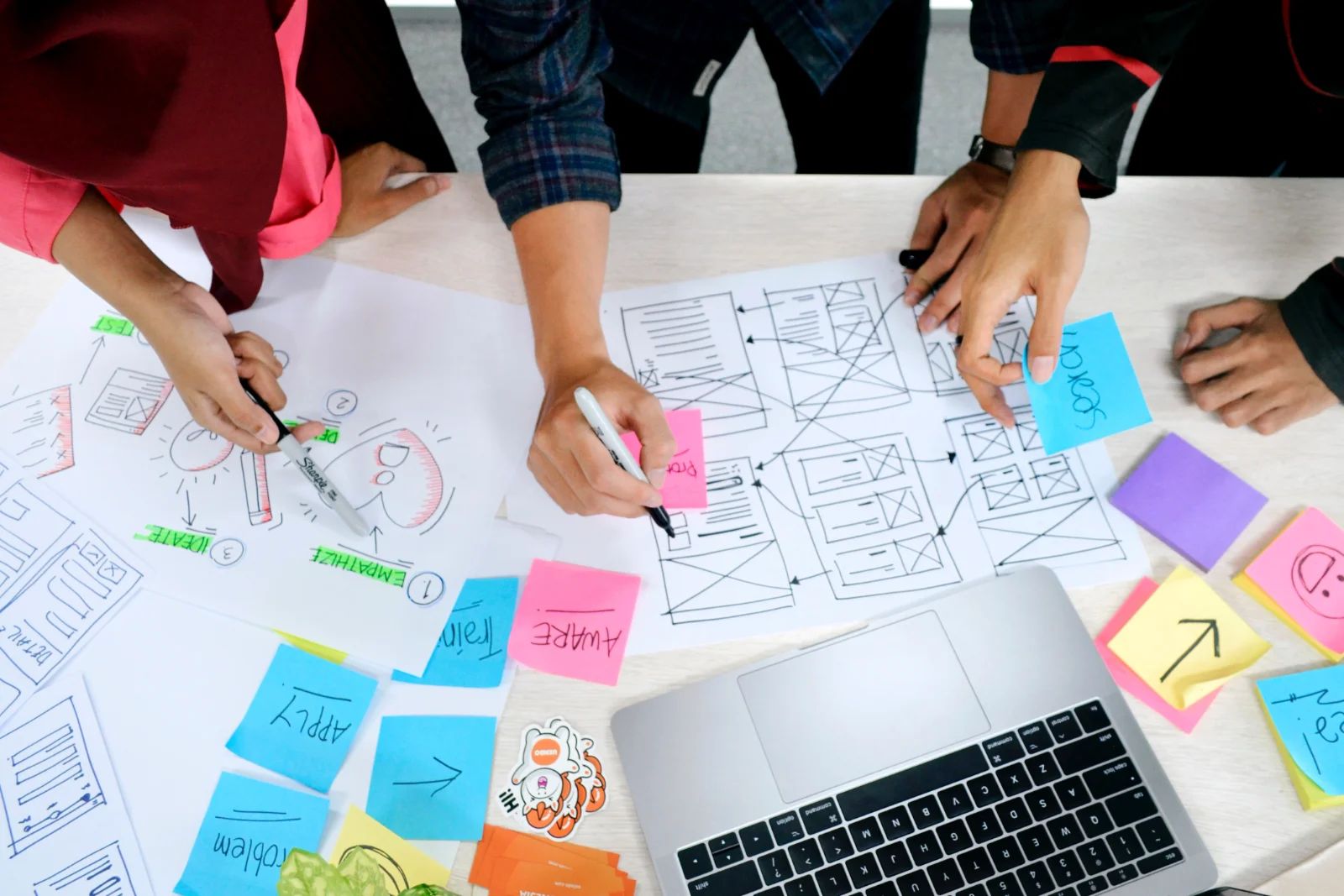 Diverse group of people collaborating, representing customer needs and understanding