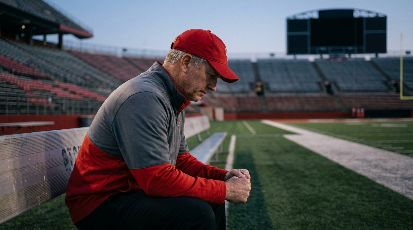 Urban Meyer, an intense coach, paces the sideline as his team plays a hard-fought game