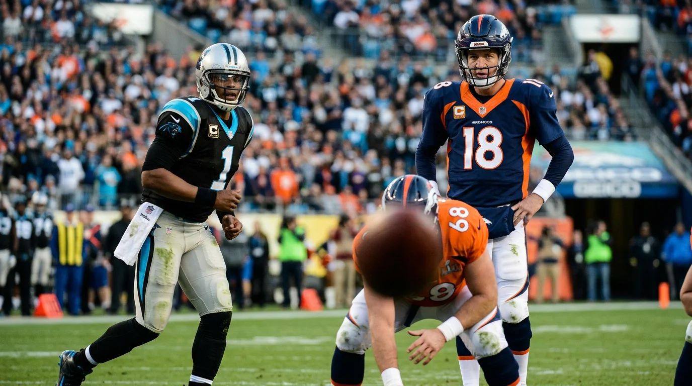 Peyton Manning and Cam Newton, iconic NFL quarterbacks, face off as Super Bowl rivals