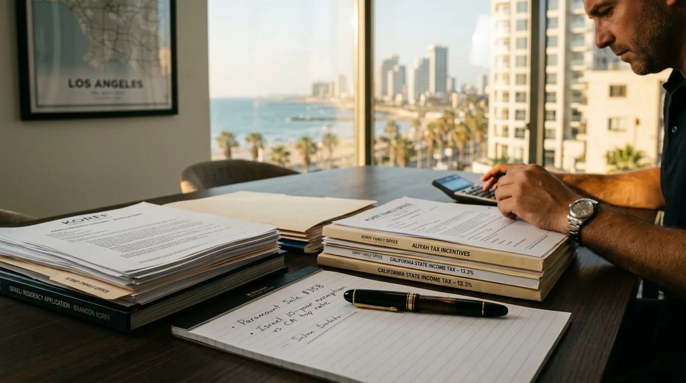 Brandon Korff's Israel Move Tests the Aliyah Tax Pitch