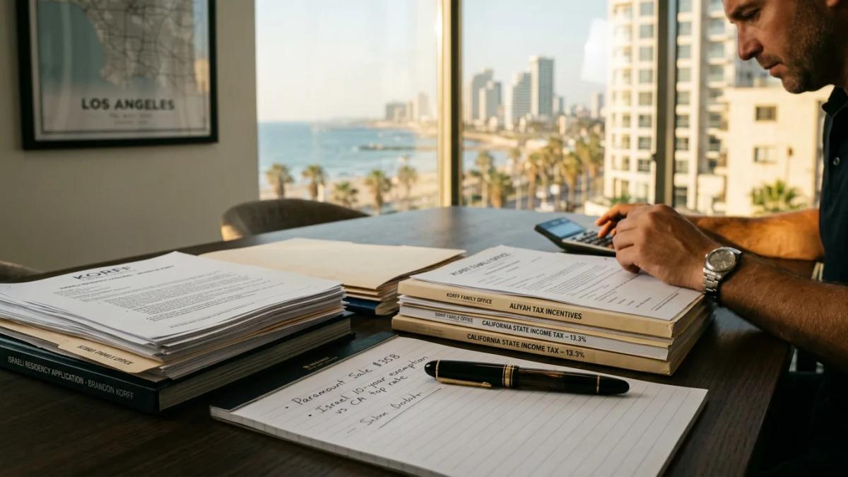 Brandon Korff's Israel Move Tests the Aliyah Tax Pitch