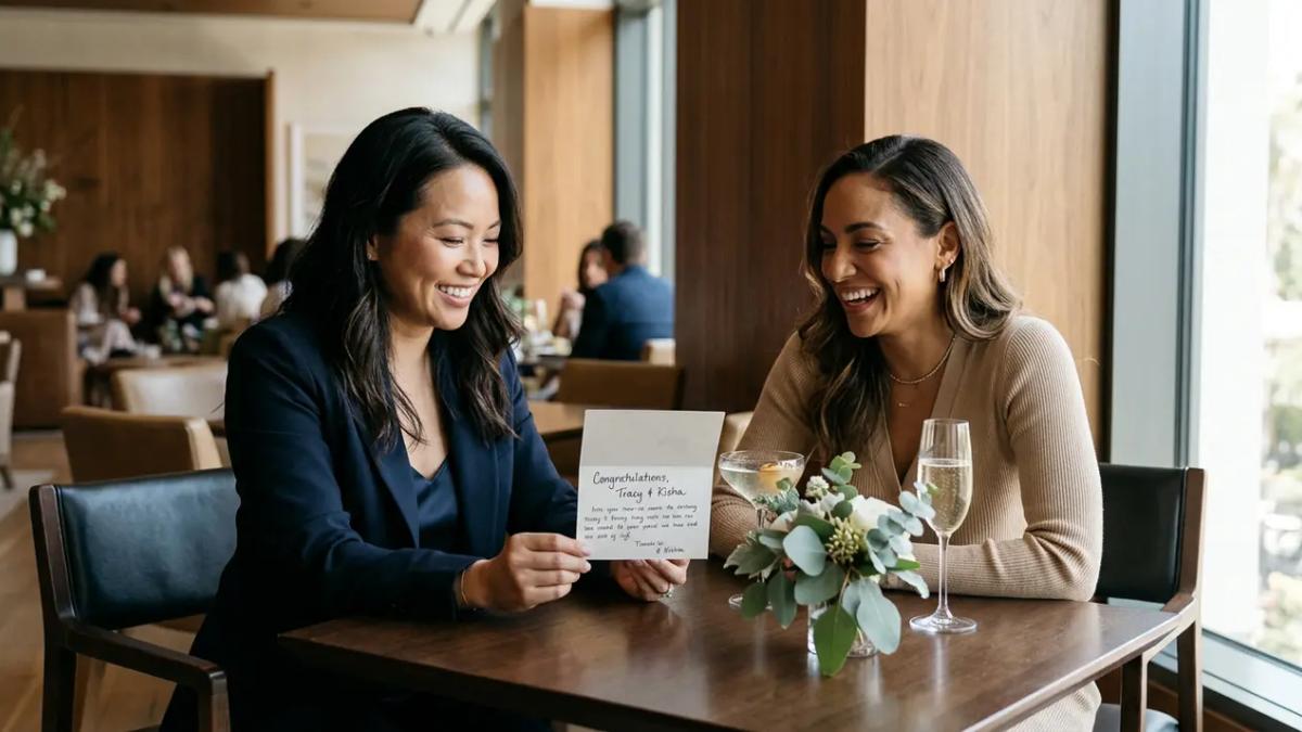 Congratulations, Tracy and Kisha
